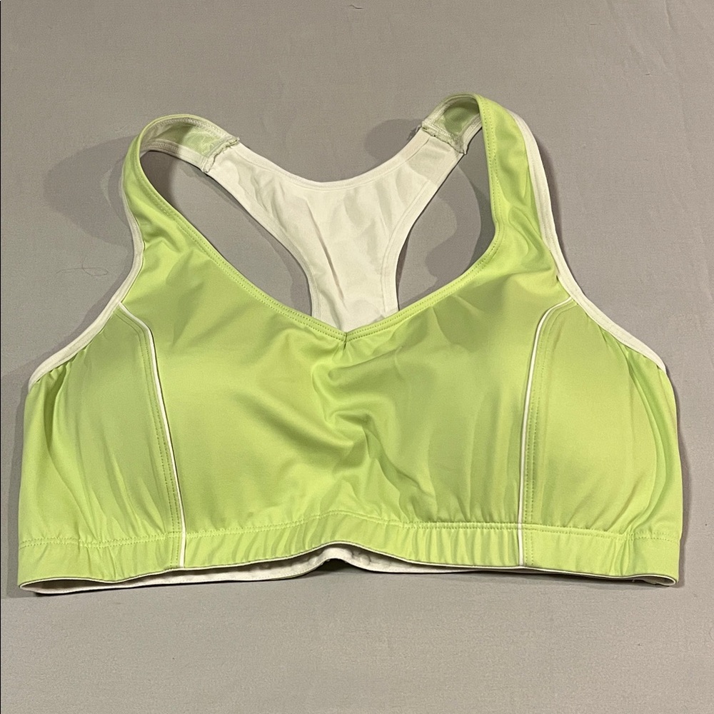 Moving Comfort Women's Lime Green Sports Bra 300291 Size Large 38C Workout Comfy